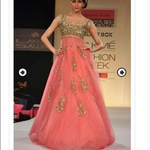 Pink and Gold Designer Piece from Anushree Reddy.
